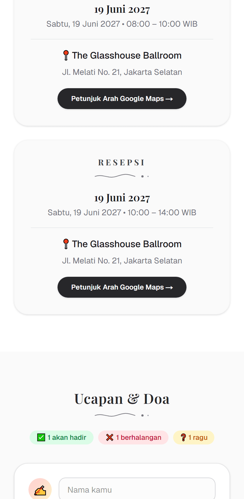 Waktu & tempat